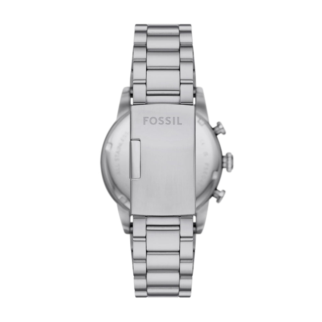 Fossil Sport Tourer Chronograph Black Dial Silver Steel Strap Watch for Men - FS6045 Buy Now By Fossil
