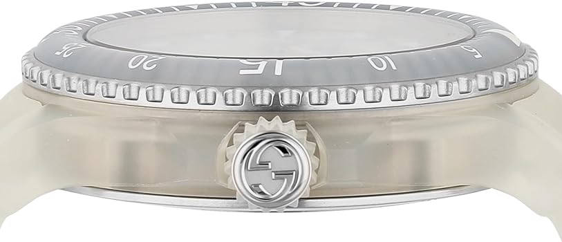 Gucci Dive Automatic White Dial White Rubber Strap Unisex Watch - YA136342 Buy Now By Gucci