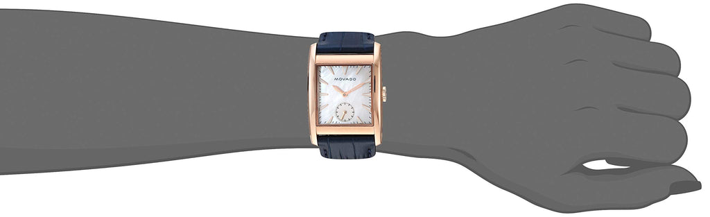 Movado Heritage Mother of Pearl White Dial Blue Leather Strap Watch For Women - 3650052 Buy Now By Movado