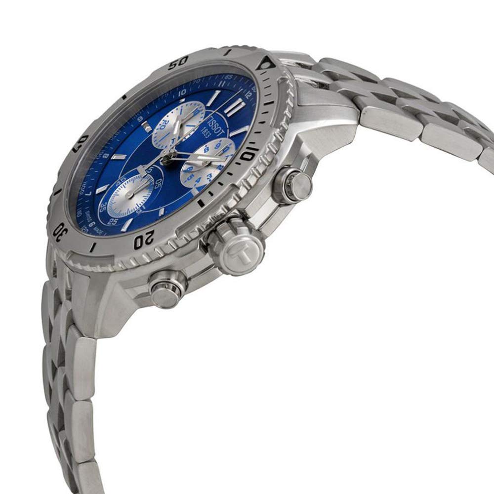 Tissot T Sport PRS 200 Chronograph Blue Dial Silver Steel Strap Watch For Men - T067.417.11.041.00 Buy Now By Tissot