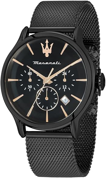 Maserati Epoca Chronograph Black Dial Black Mesh Strap Watch For Men - R8873618013 Buy Now By Maserati
