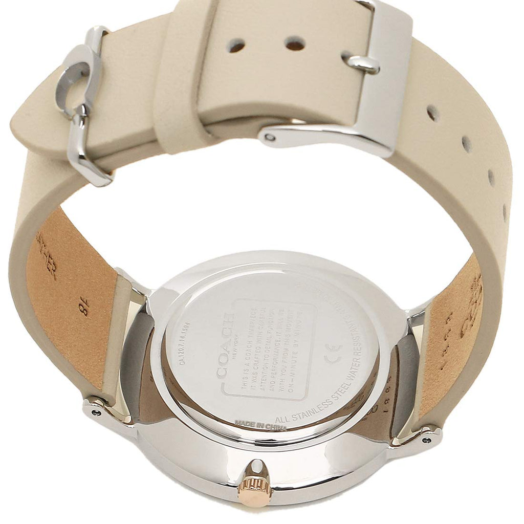Coach Perry Silver DIal White Leather Strap Watch for Women - 14503116 Buy Now By Coach
