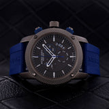 Burberry Sports Chronograph Black Dial Blue Rubber Strap Watch for Men - BU7714 Buy Now By Burberry