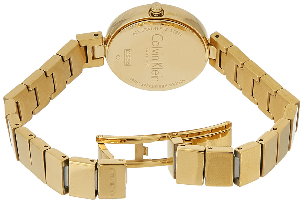 Calvin Klein Authentic Silver Dial Gold Steel Strap Watch for Women - K8G23546 Buy Now By Calvin Klein