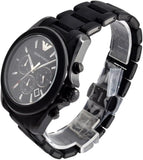 Emporio Armani Sportivo Chronograph Black Dial Black Silicone Strap Watch For Men - AR6092 Buy Now By Emporio Armani