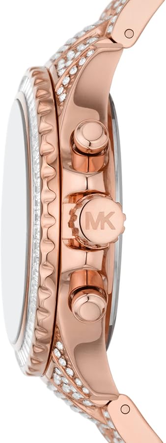 Michael Kors Everest Chronograph Crystals Rose Gold Dial Rose Gold Steel Strap Watch For Women - MK7235 Buy Now By Michael Kors