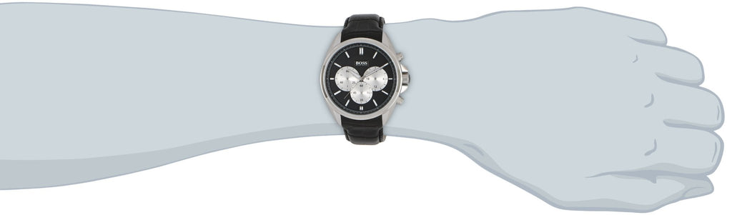 Hugo Boss Driver Black Dial Black Leather Strap Watch for Men - 1512879 Buy Now By Hugo Boss