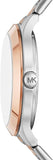 Michael Kors Slim Runway Crystals Silver Dial Two Tone Steel Strap Watch for Women - MK1045 Buy Now By Michael Kors
