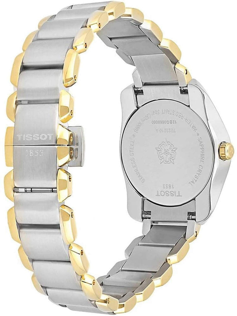 Tissot T Wave Mother of Pearl Dial Two Tone Steel Strap Watch for Women - T023.210.22.117.00 Buy Now By Tissot