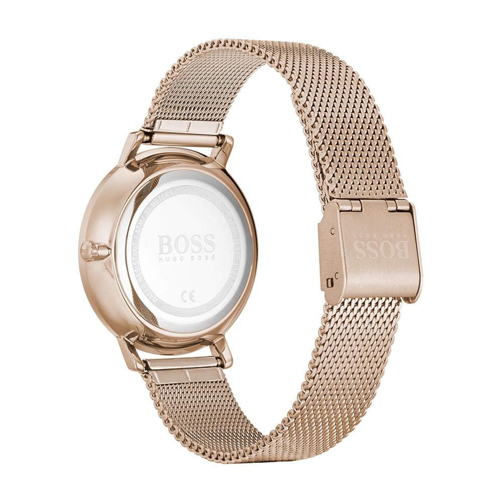 Hugo Boss Infinity Carnation Gold Dial Gold Mesh Bracelet Watch for Women - 1502519 Buy Now By Hugo Boss