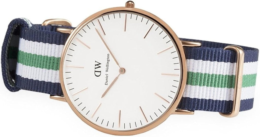 Daniel Wellington Classic Nottingham White Dial Two Tone NATO Strap Watch For Men - 0108DW Buy Now By Daniel Wellington