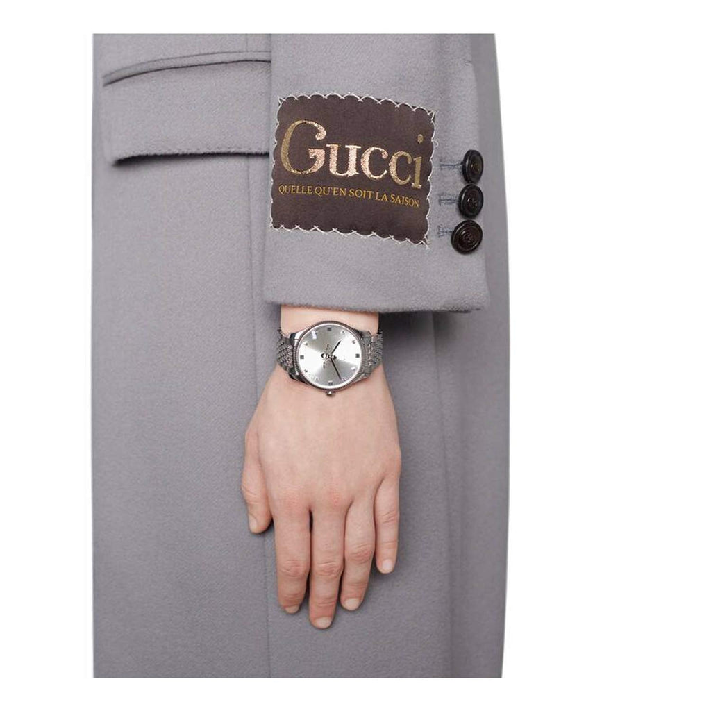 Gucci G Timeless Quartz Silver Dial Silver Steel Strap Watch For Women - YA1264153 Buy Now By Gucci
