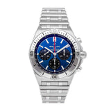 Breitling Chronomat B01 42mm Blue Dial Silver Steel Strap Watch for Men - AB0134101C1A1 Buy Now By Breitling
