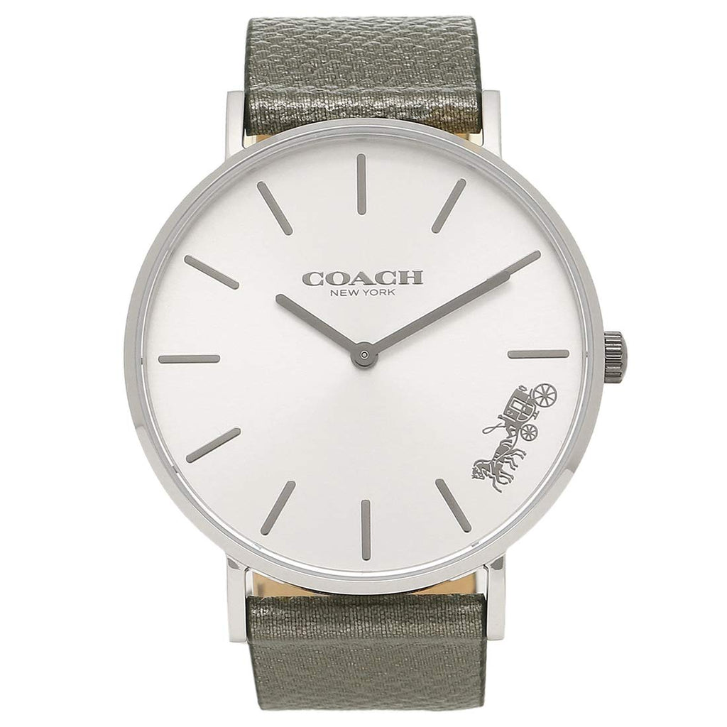 Coach Perry White Dial Grey Leather Strap Watch for Women - 14503155 Buy Now By Coach