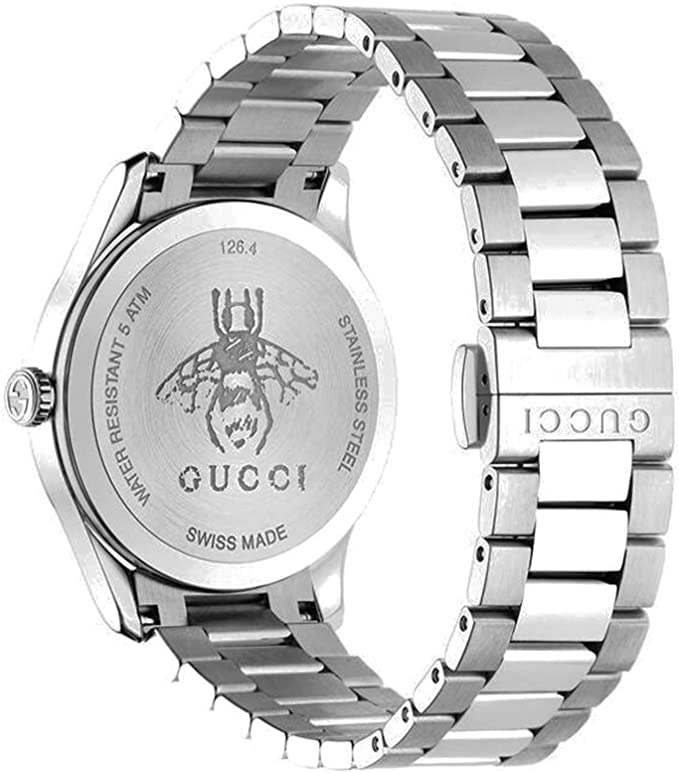 Gucci G Timeless Quartz Black Dial Silver Steel Strap Watch For Women - YA1264136 Buy Now By Gucci