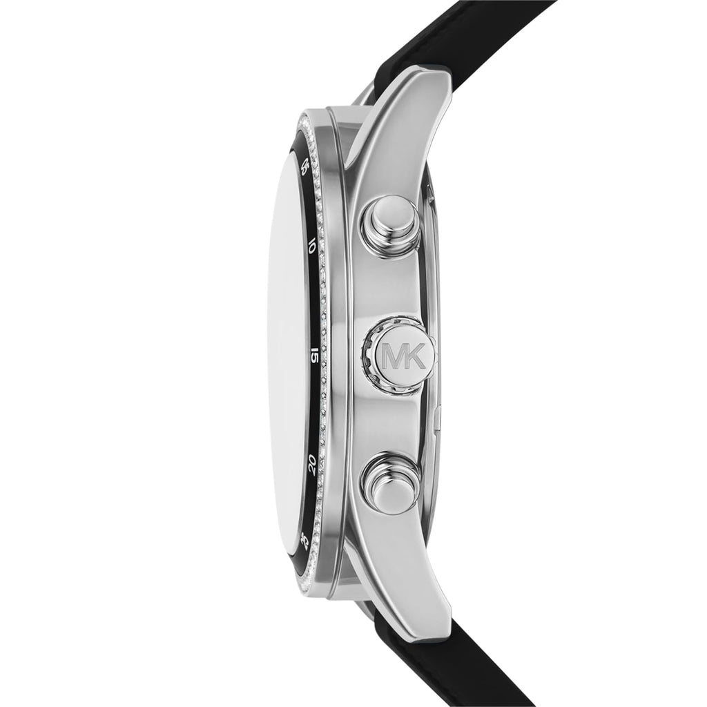 Michael Kors Hadyn Chronograph Silver Dial Black Rubber Strap Watch for Women - MK7486 Buy Now By Michael Kors