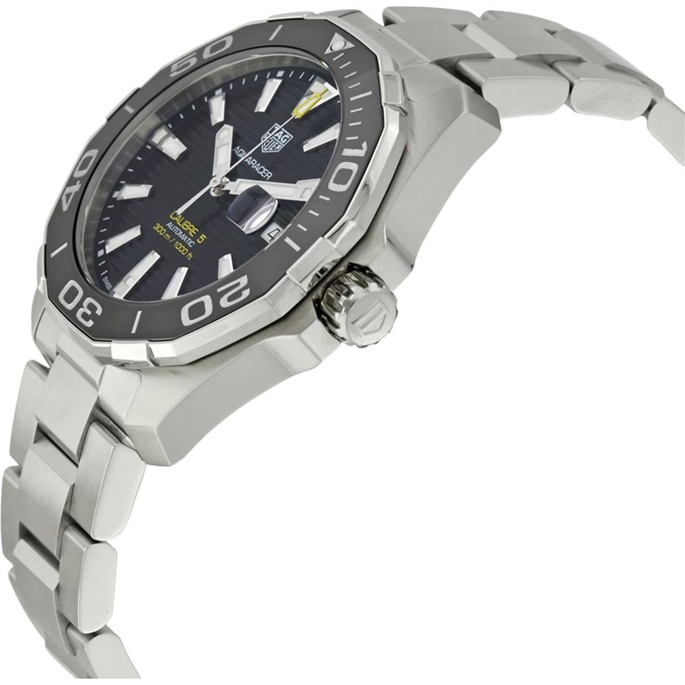 Tag Heuer Aquaracer Black Dial Silver Steel Strap Strap Watch for Men - WAY201A.BA0927 Buy Now By Tag Heuer