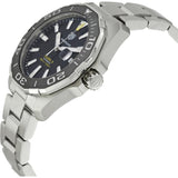 Tag Heuer Aquaracer Black Dial Silver Steel Strap Strap Watch for Men - WAY201A.BA0927 Buy Now By Tag Heuer