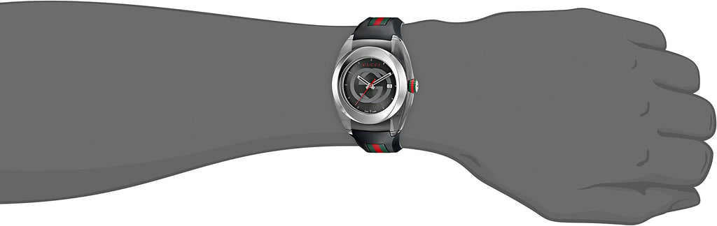 Gucci Sync XXL Quartz Black Dial Black Rubber Strap Watch For Men - YA137101 Buy Now By Gucci