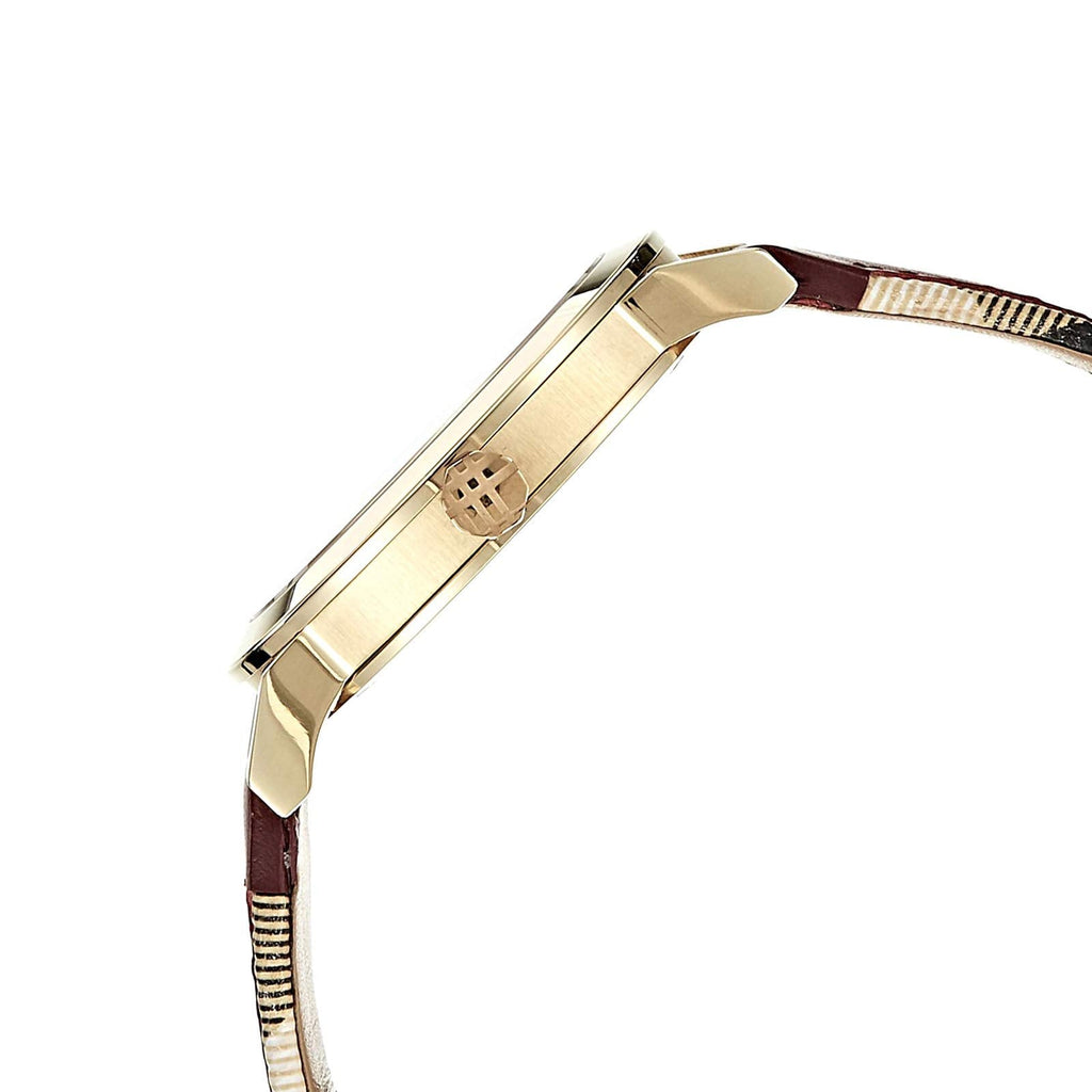 Burberry The City Gold Dial Orange Leather Strap Watch for Women - BU9017 Buy Now By Burberry
