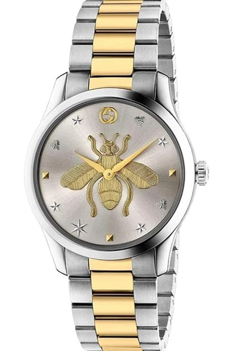 Gucci G Timeless Quartz Silver Dial Two Tone Steel Strap Watch For Women - YA126596 Buy Now By Gucci