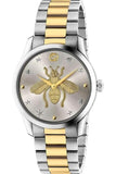 Gucci G Timeless Quartz Silver Dial Two Tone Steel Strap Watch For Women - YA126596 Buy Now By Gucci