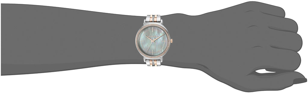 Michael Kors Cinthia Mother of Pearl Grey Dial Two Tone Steel Strap Watch for Women - MK3642 Buy Now By Michael Kors