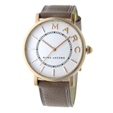 Marc Jacobs Roxy White Dial Cement Brown Leather Strap Watch for Women - MJ1533 Buy Now By Marc Jacobs