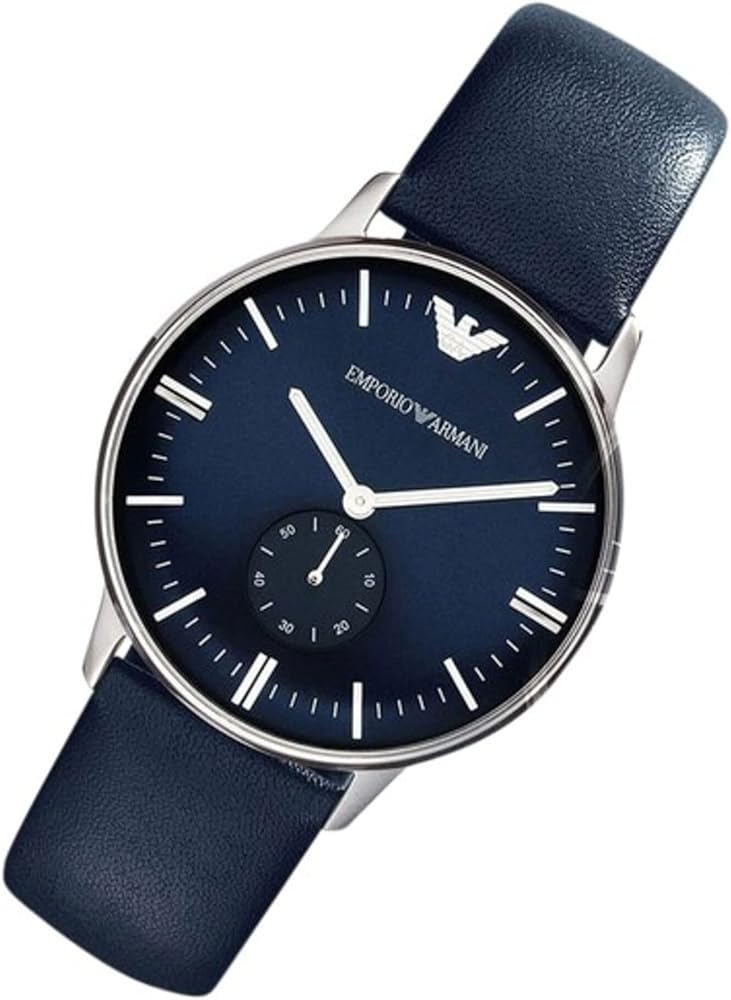 Emporio Armani Analog Quartz Blue Dial Blue Leather Strap Watch For Men - AR1647 Buy Now By Emporio Armani