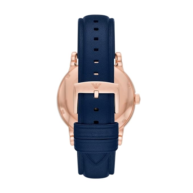 Emporio Armani Meccanico Automatic Blue Dial Blue Leather Strap Watch For Men - AR60050 Buy Now By Emporio Armani