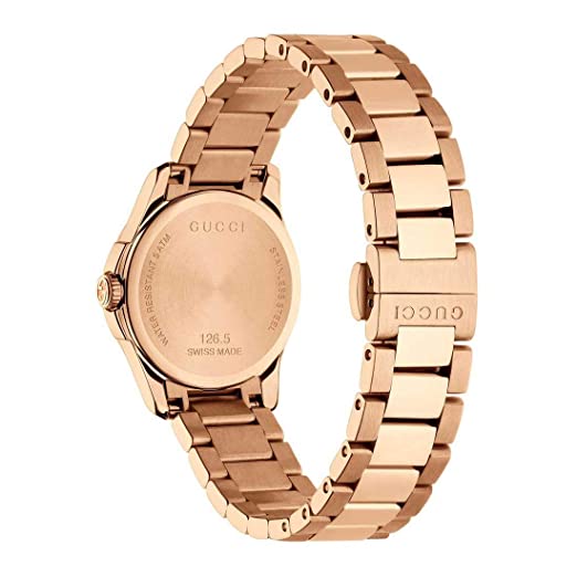 Gucci G Timeless Quartz Rose Gold Dial Rose Gold Steel Strap Watch For Women - YA126567 Buy Now By Gucci