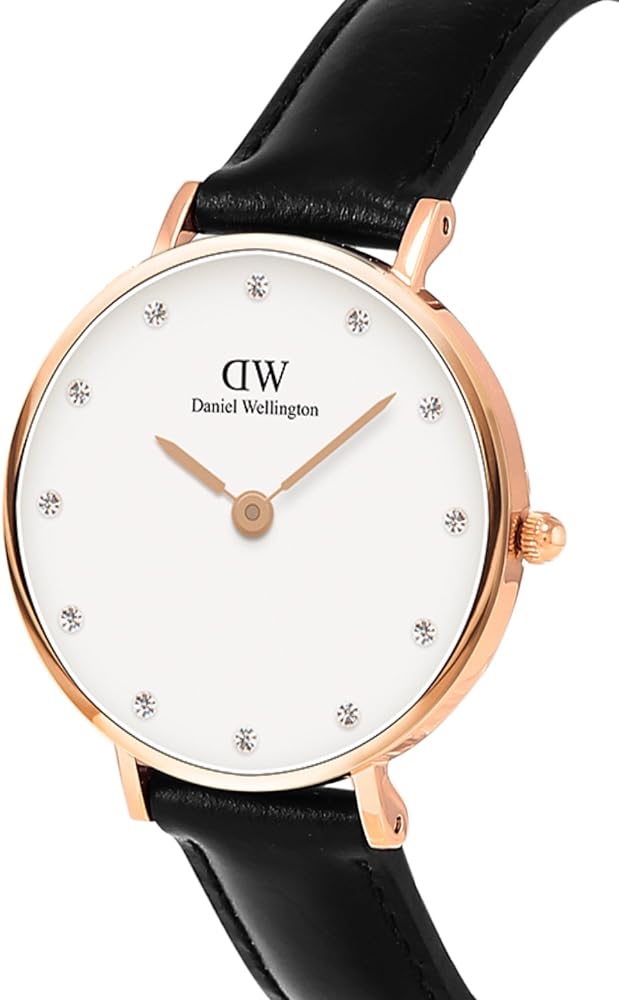 Daniel Wellington Classic Sheffield White Dial Black Leather Strap Watch For Women - DW00100076 Buy Now By Daniel Wellington