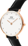 Daniel Wellington Classic Sheffield White Dial Black Leather Strap Watch For Women - DW00100076 Buy Now By Daniel Wellington
