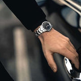 Daniel Wellington Iconic Link Black Dial Silver Steel Strap Watch for Women - DW00100204 Buy Now By Daniel Wellington