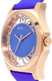 Marc Jacobs Henry Skeleton Blue Dial Blue Leather Strap Watch for Women - MBM1244 Buy Now By Marc Jacobs