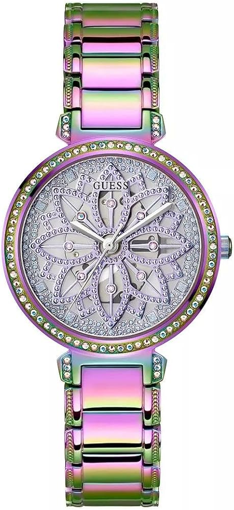 Guess Lily Analog Purple Dial Purple Steel Strap Watch For Women - GW0528L4 Buy Now By Guess