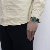 Coach Charles Green Dial Black Leather Strap Watch for Men - 14602436 Buy Now By Coach