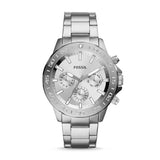 Fossil Bannon Multifunction Chronograph Silver Dial Silver Steel Strap Watch for Men - BQ2490 Buy Now By Fossil