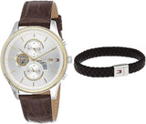 Tommy Hilfiger Weston Chronograph Silver Dial Brown Leather Strap Watch For Men - 1710501 Buy Now By Tommy Hilfiger