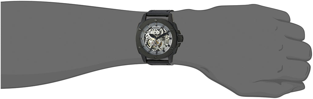 Fossil Modern Machine Automatic Skeleton Grey Dial Black Steel Strap Watch for Men - ME3134 Buy Now By Fossil