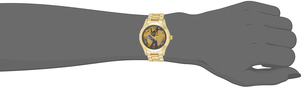 Michael Kors Layton Pave Blue Dial Gold Steel Strap Watch for Women - MK6243 Buy Now By Michael Kors