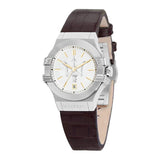 Maserati Potenza Silver Dial Brown Leather Strap Watch For Women - R8851108506 Buy Now By Maserati