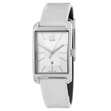 Calvin Klein Window White Dial White Leather Strap Watch for Women - K2M23120 Buy Now By Calvin Klein