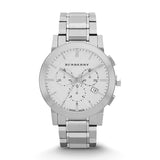 Burberry The City Chronograph Silver Dial Silver Steel Strap Watch for Men - BU9350 Buy Now By Burberry