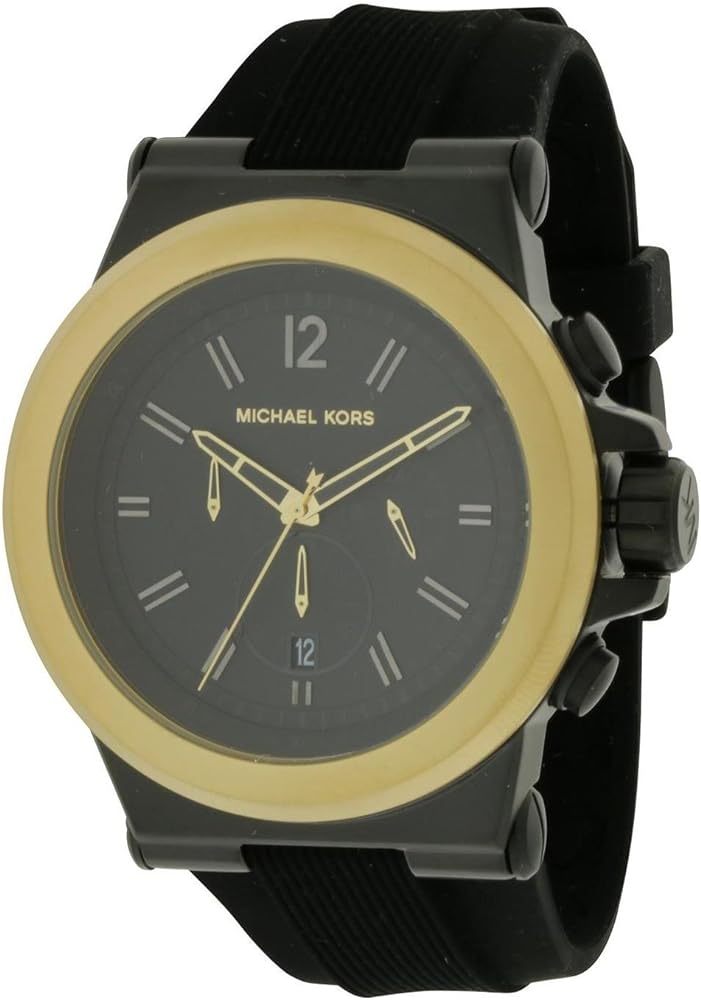 Michael Kors Dylan Chronograph Quartz Black Dial Black Rubber Strap Watch For Men - MK8383 Buy Now By Michael Kors