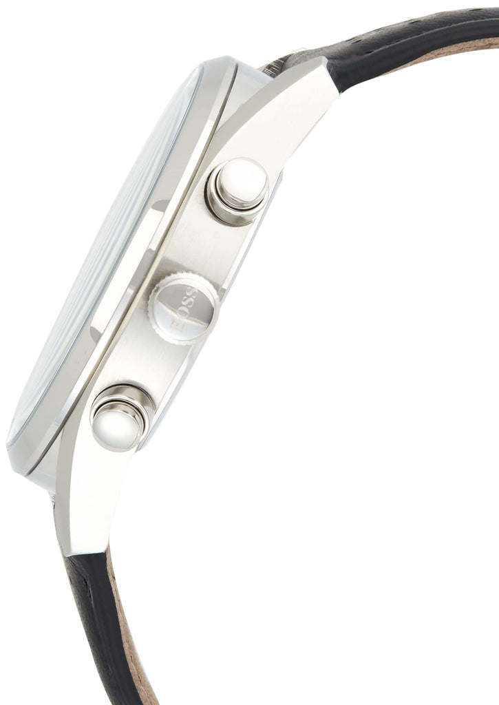 Hugo Boss Champion Black Dial Black Leather Strap Watch for Men - 1513816 Buy Now By Hugo Boss