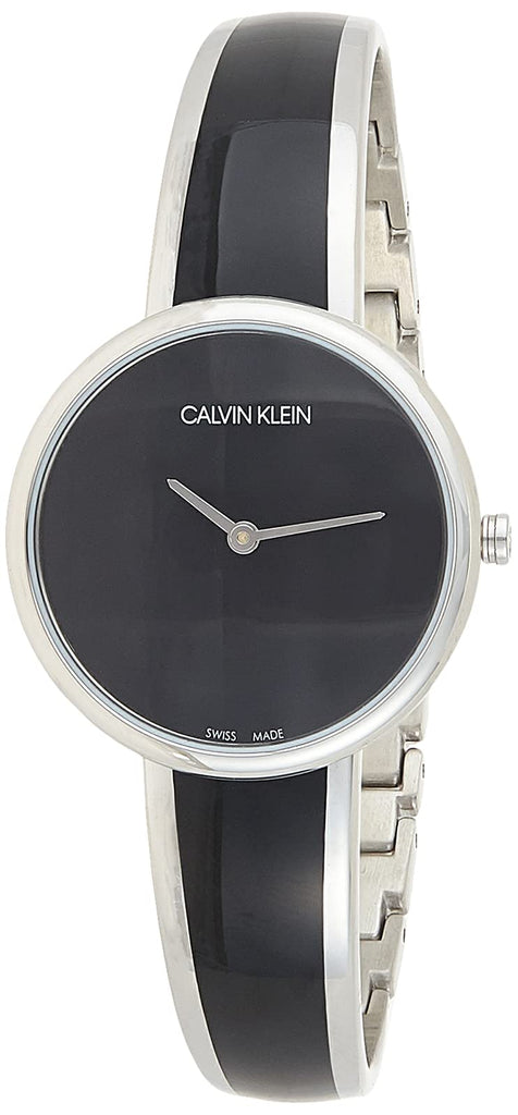 Calvin Klein Seduce Black Dial Two Tone Steel Strap Watch for Women - K4E2N111 Buy Now By Calvin Klein
