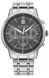 Tommy Hilfiger Kyle Chronograph Grey Dial Silver Steel Strap Watch for Men - 1791632 Buy Now By Tommy Hilfiger