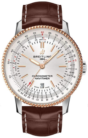 Breitling Navitimer 1 Automatic 41mm White Dial Brown Leather Strap Mens Watch - U17326241G1P2 Buy Now By Breitling