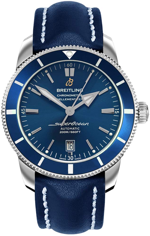 Breitling Superocean Heritage II Calibre B20 42mm Blue Leather Strap Mens Watch - AB202016 Buy Now By Breitling